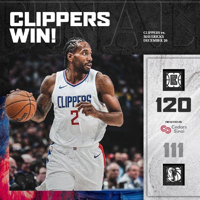  东契奇末节独揽十五分，独行侠加时力克快船豪取四连胜  